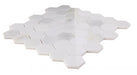 Elysium - Hexagon 2" x 2" Marble Mosaic - Snow White Polished