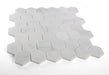 Elysium - Hexagon 2" x 2" Marble Mosaic - Snow White Honed