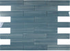 Elysium - Lucy Pacific Blue Painting 4 in. x 16 in. Glass Mosaic