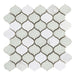 Elysium - Van Gogh Carrara 10.5 in. x 12.5 in. Crackle Glass and Stone Mosaic