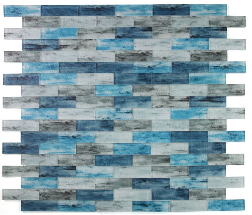 Elysium - Art 11.75 in. x 11.75 in. Glass Mosaic - Ocean Casale