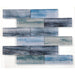 Elysium - Art 11.75 in. x 11.75 in. Glass Mosaic - Wood Ocean