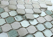 Elysium - Van Gogh Swiss Blue 11 in. x 11 in. Crackle Glass and Stone Mosaic