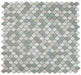 Elysium - Van Gogh Swiss Blue 11 in. x 11 in. Crackle Glass and Stone Mosaic