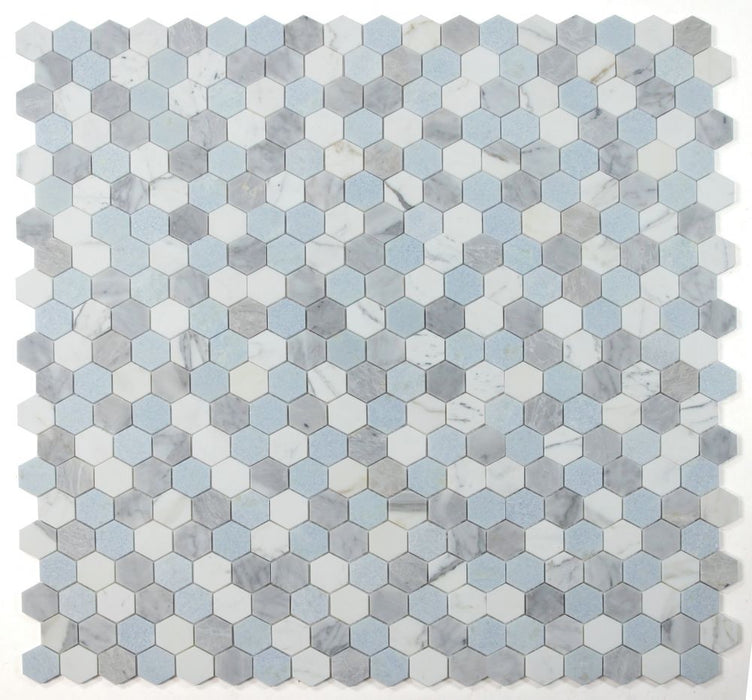 Elysium - Hexagon 2" x 2" Marble Mosaic - Livid