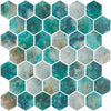 See Elysium - Vanguard 11.25 in. x 11.25 in. Glass Mosaic - Hex XL - Onyx Green