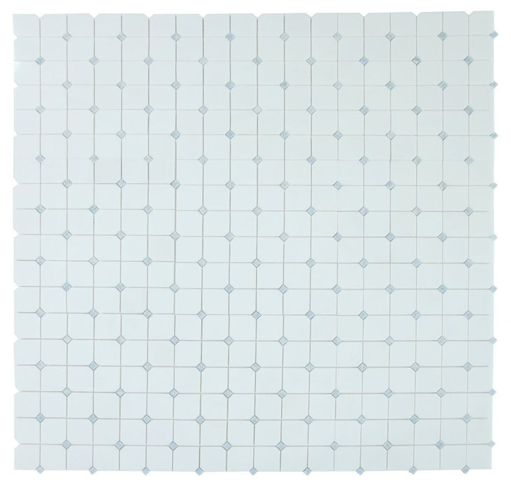 Elysium - Clipped Marble Squares Mosaic - Crystal Ocean
