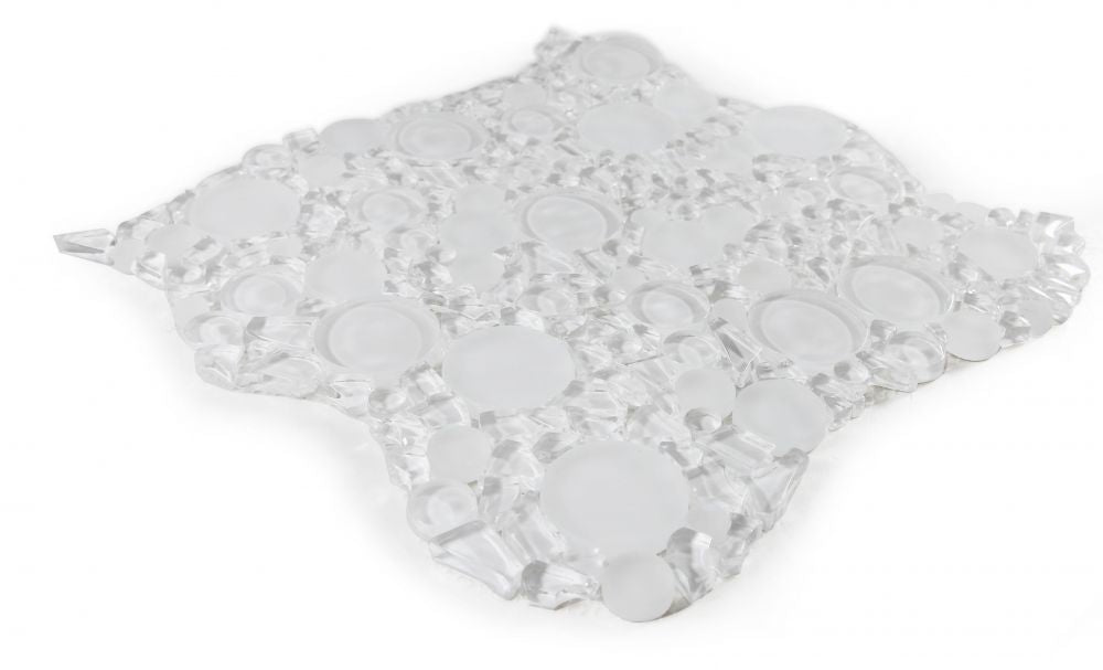 Elysium - Lady 10.75 in. x 10.75 in. Glass Mosaic - Bianco