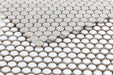 Elysium - Fancy White Penny 11.5 in. x 11.5 in. Porcelain Mosaic