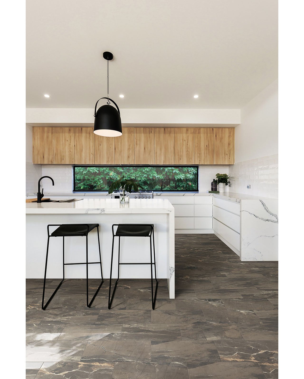 Floors 2000 - Absolute 12 in. x 24 in. Matte Porcelain Tile - Brown