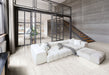 Floors 2000 - Lacquered Wood 6 in. x 36 in. Porcelain Tile - White Installed