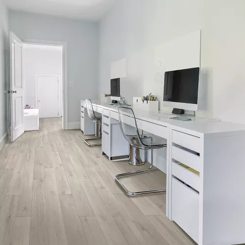 Mohawk - RevWood Plus Bellente Laminate - Whitewash Oak Installed
