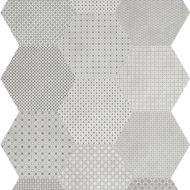Arizona Tile - Tapestri Series - 8.5" Porcelain Hex Tile - Wool Blend