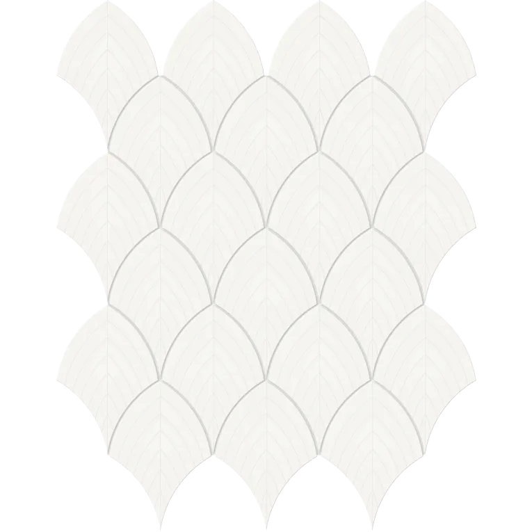 Arizona Tile - S-Series - Porcelain Scallop Mosaic - Canvas White