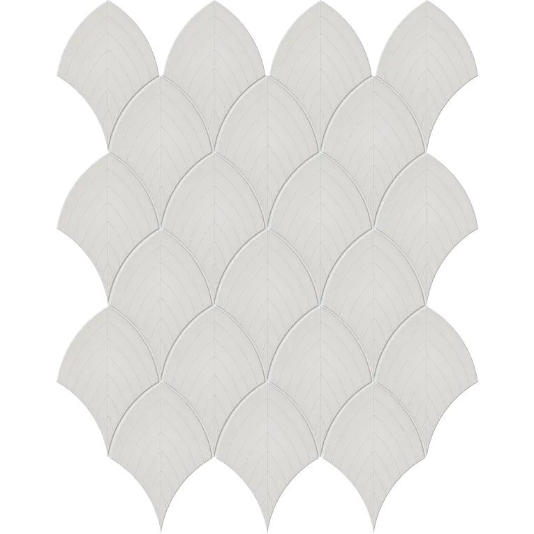 Scallop Tile Roo Arizona Tile - S-Series - Porcelain Scallop Mosaic - Halo Grey - Floorzz
