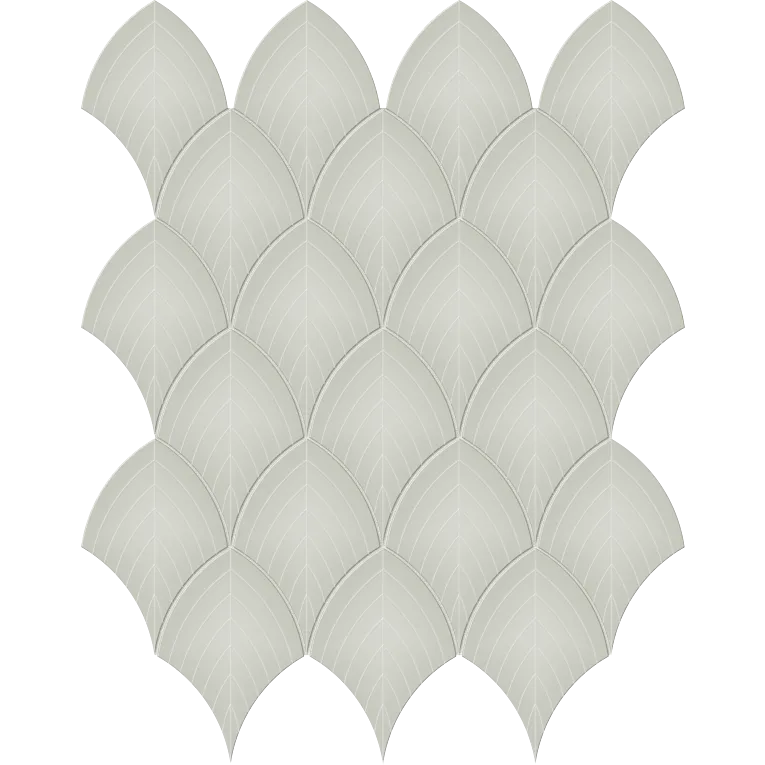 Scallap Tile Arizona Tile - S-Series - Porcelain Scallop Mosaic - Soft Sage - Floorzz
