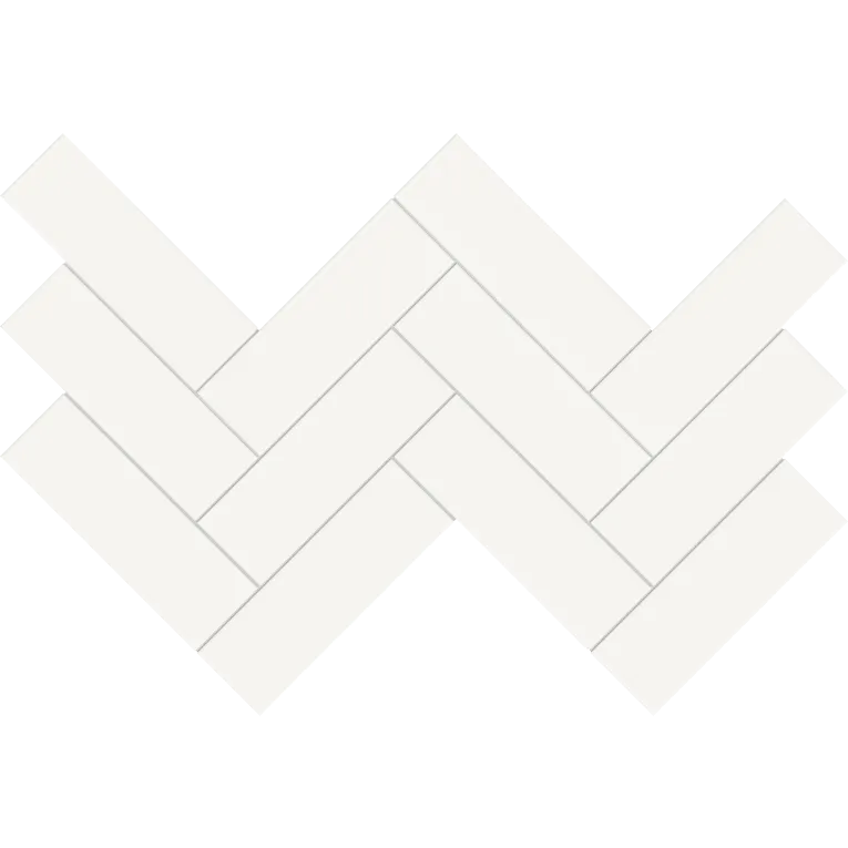 Arizona Tile - S-Series - 2&quot; x 6&quot; Porcelain Herringbone Mosaic - Canvas White