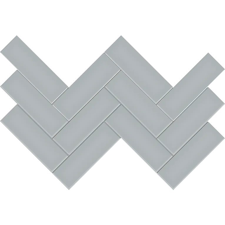 Arizona Tile - S-Series - 2&quot; x 6&quot; Porcelain Herringbone Mosaic - Cloud Blue