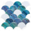 See Elysium - Newport Scale Ocean 9.5 in. x 9.75 in. Stained Glass Tile