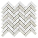 Elysium - Chevron 11 in. x 12.5 in. Marble Mosaic - Haisa