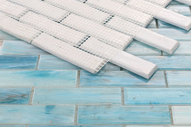 Elysium - Hot Series - Glass Brick Mosaic - Blue