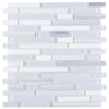See Elysium - Linear Montage Light 11.75 in. x 12 in. Glass and Marble Mosaic