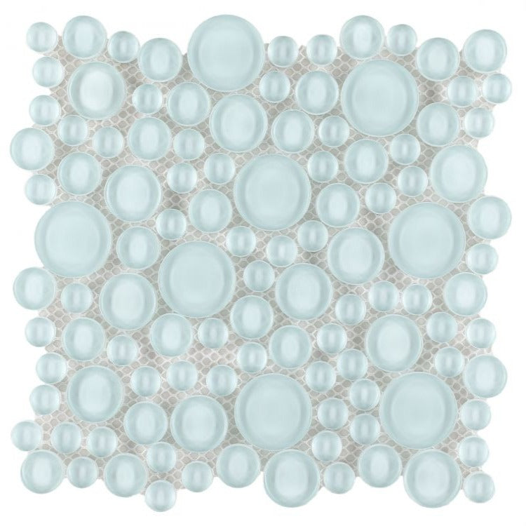 Elysium - Lady 10.75 in. x 10.75 in. Glass Mosaic - Turquoise