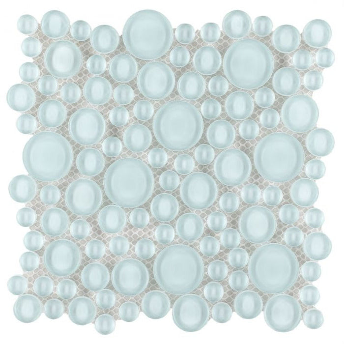 Elysium - Lady 10.75 in. x 10.75 in. Glass Mosaic - Turquoise
