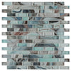 See Elysium - Linear Shell Green 11.75 in. x 12 in. Glass Mosaic