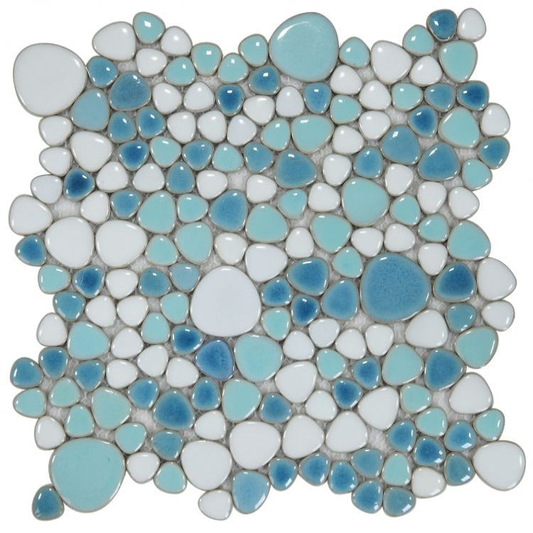 Elysium - Growing Jewel Iris 11.5 in. x 11.5 in. Porcelain Mosaic