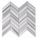 Elysium - Chevron 11 in. x 11 in. Marble Mosaic - Marmala White