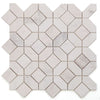 See Elysium - Eclipse White 12 in. x 12 in. Marble Mosaic