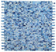 Elysium - Watercolor Blue 11.75 in. x 11.75 in. Glass Brick Mosaic