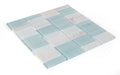Elysium - Prime Blue New 11.75 in. x 11.75 in. Glass and Marble Mosaic