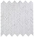 Elysium - Herringbone White 11.25 in. x 11.25 in. Marble Mosaic