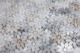 Elysium - Daisy Wild Sky 12.5 in. x 12.75 in. Glass and Stone Mosaic