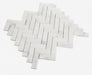 Elysium - Herringbone Calacatta White Honed 11.25 in. x 11.25 in. Marble Mosaic