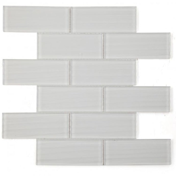 Elysium - Casale Silver White 11.75 in. x 11.75 in. Glass Mosaic