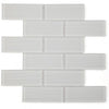 See Elysium - Casale Silver White 11.75 in. x 11.75 in. Glass Mosaic