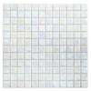 See Elysium - Laguna White Square 11.75 in. x 11.75 in. Stained Glass Tile