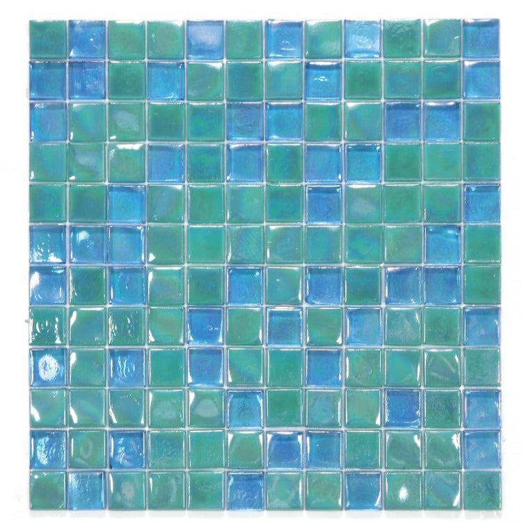 Elysium - Laguna Lake Square 11.75 in. x 11.75 in. Stained Glass Tile
