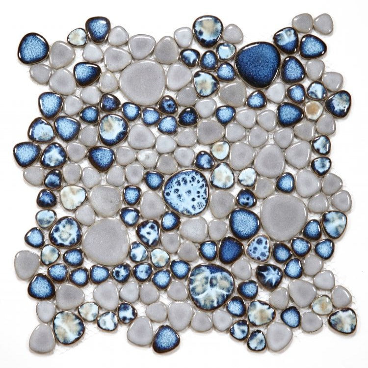 Elysium - Growing Cielo 11.5 in. x 11.5 in. Porcelain Mosaic