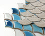 Elysium - Dragon Scale 9.75 in. x 12 in. Porcelain Mosaic - Lake
