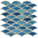 Elysium - Dragon Scale 9.75 in. x 12 in. Porcelain Mosaic - Navy