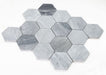 Elysium - Hexagon 3" x 3" Marble Mosaic - Mix Grey Honed