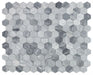 Elysium - Hexagon 3" x 3" Marble Mosaic - Mix Grey Honed