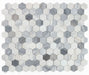 Elysium - Hexagon 3" x 3" Marble Mosaic - Italian Blue