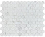 Elysium - Hexagon 3" x 3" Marble Mosaic - Calacatta White Honed
