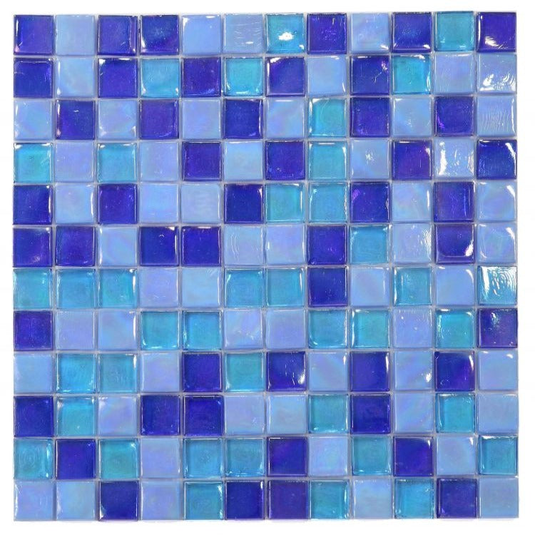 Elysium - Laguna Ocean Square 11.75 in. x 11.75 in. Stained Glass Tile