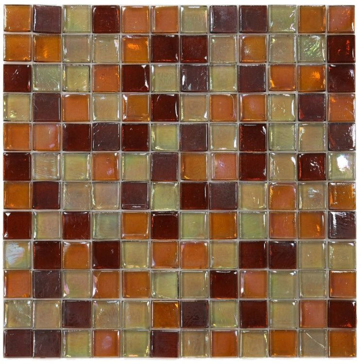 Elysium - Laguna Wine Square 11.75 in. x 11.75 in. Stained Glass Tile
